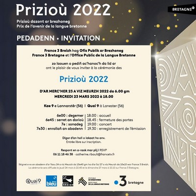 Prizioù 2022.